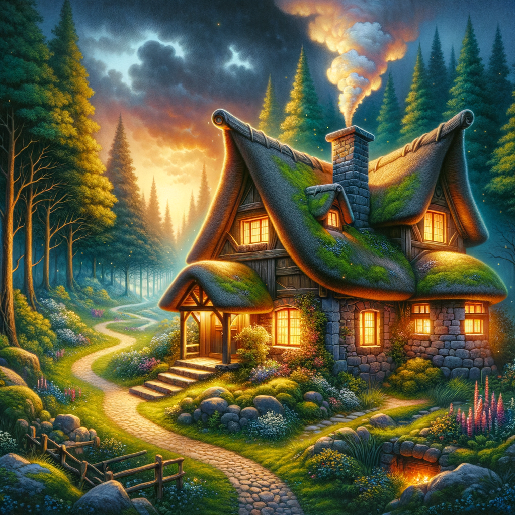 Cozy cottage in enchanted forest